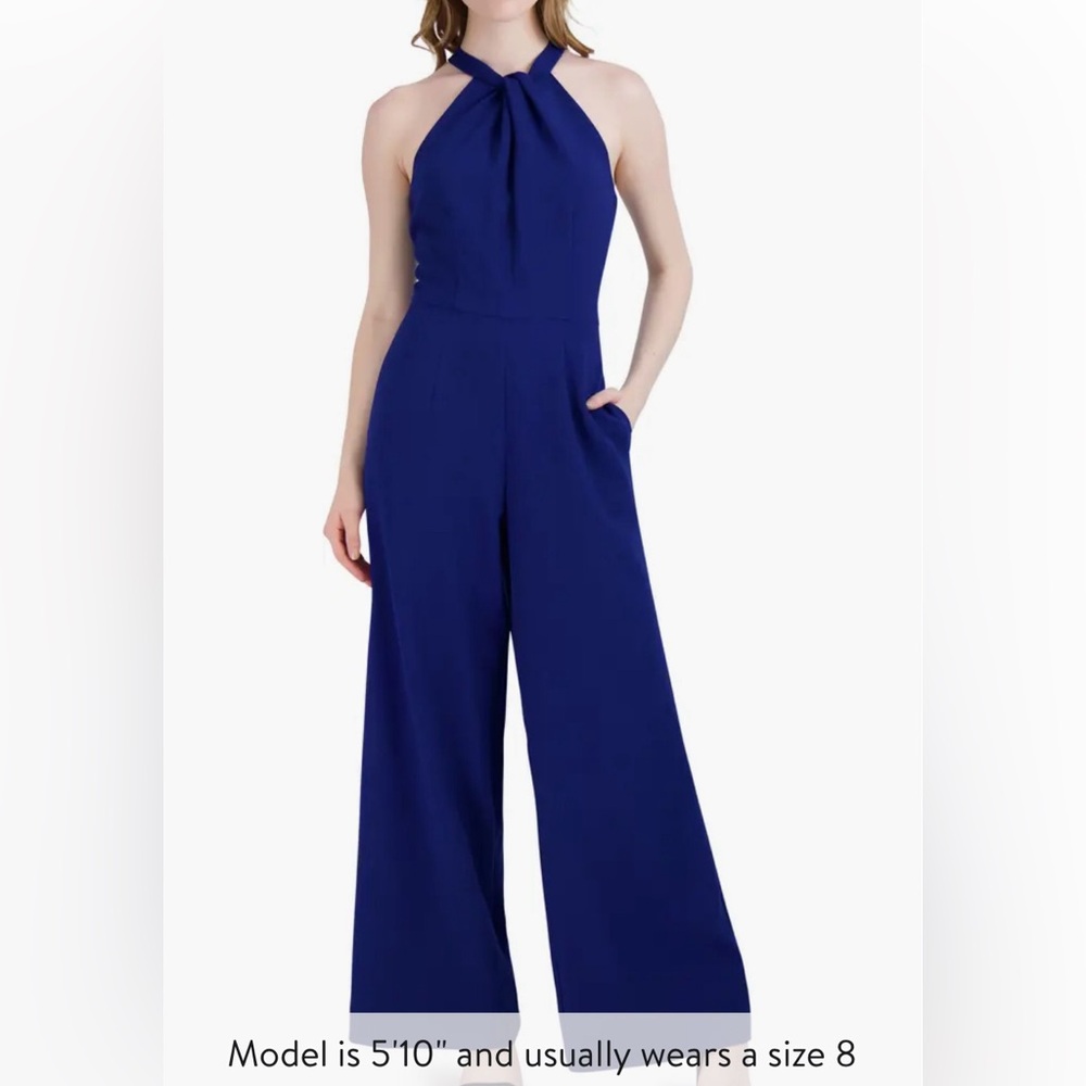 Navy halter jumpsuit